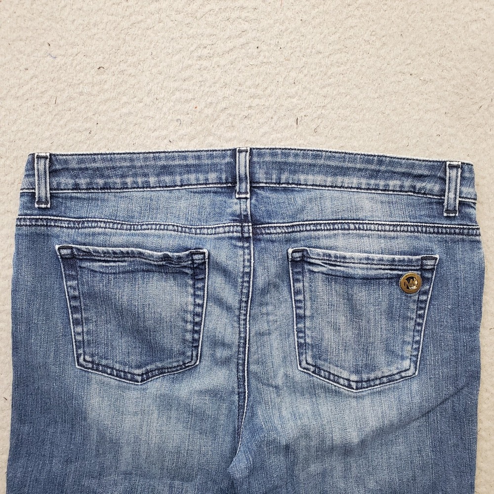 Michael Kors Jeans Womens 8 Blue Denim Medium Wash Faded Stretch Straight Leg - Picture 10 of 10